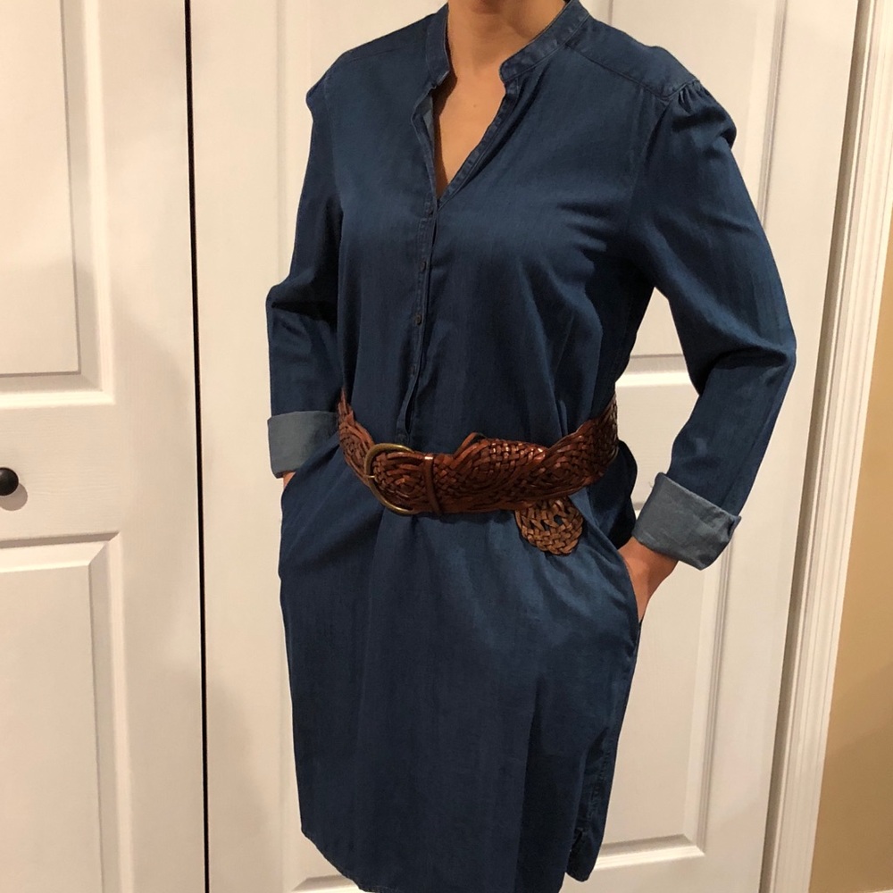 Blue denim dress